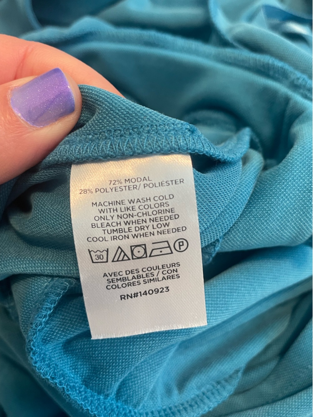 NWT Lou & Gray Teal V-Neck Wide-Leg Jumpsuit w/ Belt and Key Hole Back  Sz L - Picture 6 of 8
